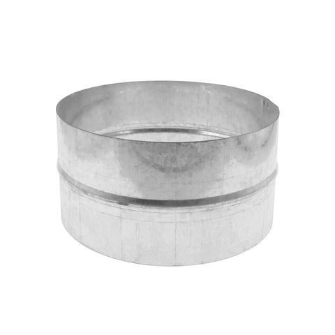 Metal Vent Duct Connector For Dryer System, Built Tough Rigid Galvanized Vent Coupler, Durable Round Air Duct Extension, Leakproof Metal Pipe Coupling, 7 Inch Duct Connection, galvanized iron connector