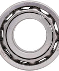 Angular Contact Ball Bearing 35mm ID 72mm OD 27mm Width Open Style Seal, metal design, close-up view
