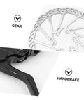 Badass Adjustable Disc Brake Kit For Mountain Bikes featuring a black handbrake lever and a shiny silver gear disc.