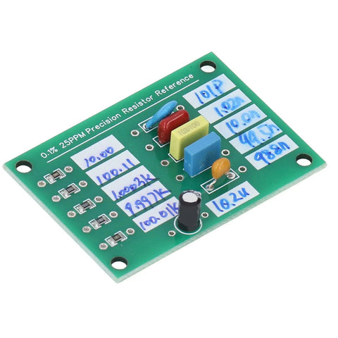 Calibration Reference Plate For Capacitance Testing And Multimeter Calibration with precise resistor layout.