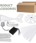 Beefy 12000W Wind Turbine Generator With 8 Blade Windmill And Controller High Output Home Wind Power System accessories kit.
