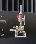 Essential Mini Benchtop Drill Press For Precision Watch Repair Work, adjustable speed, aluminum, precision punching tool.