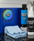 Nano Ceramic Multi Surface Sealer That Restores And Protects Stainless Steel, Wood, Painted Metal And Plastics bottle with cloths