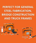 Heavy Duty Magnetic Base Drill Boasting 1100 Watt Variable Speed Motor Cuts Structural Steel Like A Hot Knife Through Butter compact kit with tools.