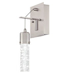 Modern LED Wall Sconce Light 9W Equivalent 60W, Indoor One Light, Dimmable, Brushed Nickel Finish With Bubble Glass