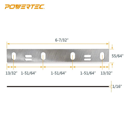 Precision Six Inch Jointer Blades Compatible With Wen 6559 JT6561 And 6560 Models shown with detailed measurements.
