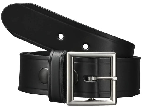 Garrison 1.5 Inch Genuine Leather Belt For Men Black Leather With Chrome Buckle American Made Built To Last Everyday Wear Top Grain Leather Drum Dyed For Scratch Resistance