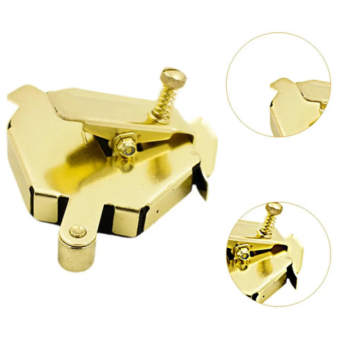 Seam Gauge Presser Foot For Sewing Machines Universal Replacement Spare Part Golden Multifunctional Sewing Accessory close-up