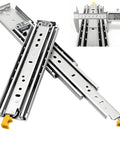 46 Inch Heavy Duty Drawer Slides With Lock for side mount tool boxes with 500 lb load capacity, metal construction