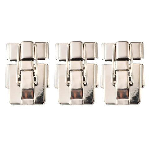 Three Heavy Duty Toggle Catch Lock Tough As Nails With Positive Hold Drawbolt Latch 1.6 Inch Satin Nickel Hasp Clasp for security
