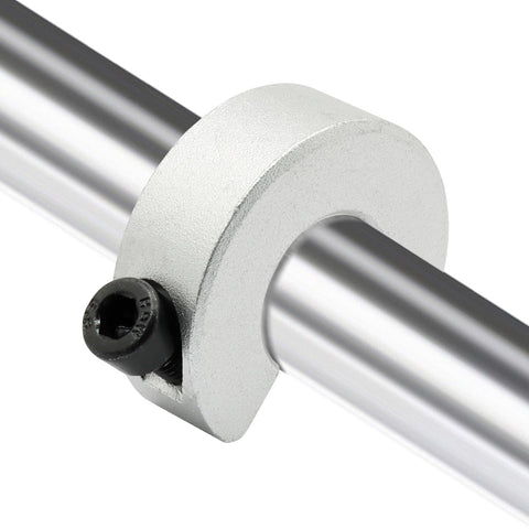 Four Pack SBR16 Clamp On Shaft Collars Aluminum Alloy Stop Rings For Linear Motion Rails Bore 16mm OD 35mm Thickness 10mm