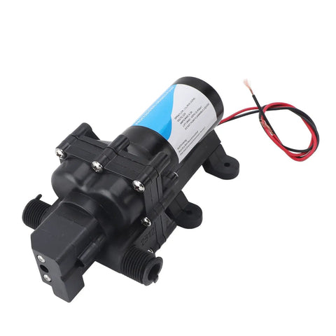 Fabater 12V DC Water Transfer Pump Self Priming For Rv Camper Boat Marine Misting Cleaning Booster Electric Diaphragm With High Efficiency Quiet Stable Operation Sturdy Plastic Housing Durable Design