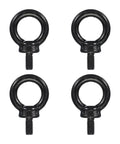 Heavy Duty Lifting Eyebolt Set M6 x 12mm 304 Stainless Steel Shoulder Ring Eyebolt for Lifting and Secure Hanging in Machinery Black Finish 4 Pack