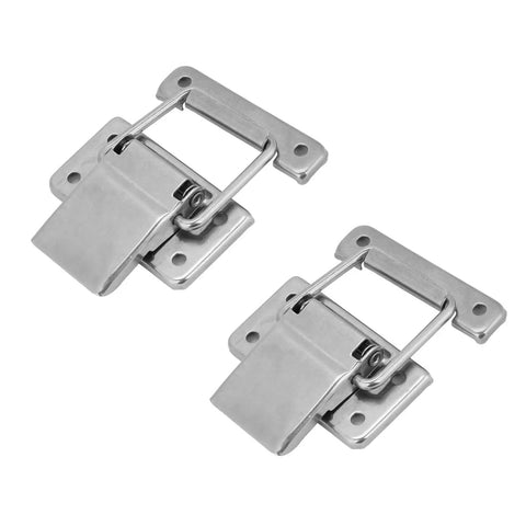 Heavy Duty 1.6 Inch Spring Loaded Toggle Latch Stainless Steel Cabinet Hasp Super Durable And Rust Proof Hardware Perfect For Trunk Box Shop Door on white background