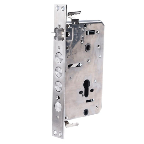 Skip The Keys With This Smart Fingerprint Door Lock Cylinder Crafted From Heavy Duty 304 Stainless Steel Mortise Deadbolt, close-up view.