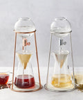600 mL Detachable Cold Brew Coffee Dripper Tower With Adjustable Water Flow, stainless steel and borosilicate glass for iced coffee.