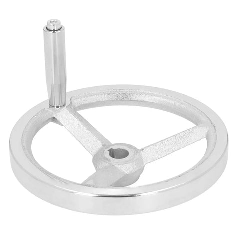 18 X 200mm Lathe Hand Wheel With Handle For Milling Machine And Grinder Chrome Plated Beefy Durable Cast Iron Round Handwheel