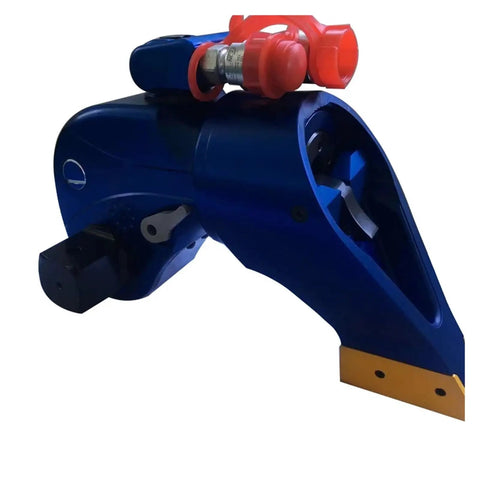 Tough As Nails Hydraulic Torque Wrench With Square Drive for Heavy Duty Bolt Tightening Tasks showing blue alloy design and precision mechanics.
