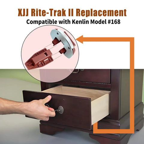 Heavy Duty Drawer Slide Guides Smooth As Silk Universal Replacement Tracks Quick Swap Installation shown on furniture drawer.