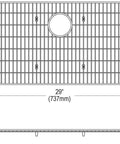 Diagram of Crosstown CTXBG2915 Built-To-Last Heavy-Duty Stainless Steel Bottom Grid For Sink Protection, dimensions 29 x 15 1/4 x 1 1/4 inches.