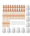 70 Piece Consumables Kit For Cut50 Plasma Cutter Pro Grade Upgrade Pack With Nozzles Electrodes Shields Tips