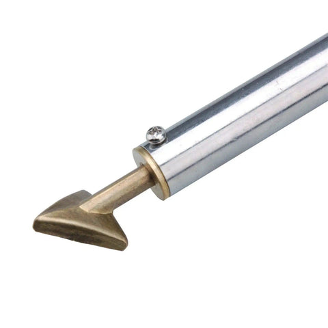 Close-up of metal welding tip part of Plastic Welding Kit With Welder Rods Reinforcing Mesh Hot Iron Stand And Wire Brush For Bumper Repair