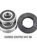 Beast Mode Drum Washing Machine Tub Bearing Oil Seal Repair Kit Featuring 6306RZ and 6307RZ heavy duty bearings and D47 oil seal.