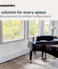 Galvanized Steel Premium Tall 7 ft Heat Cover Replacement Panel for Hydronic Baseboard Heaters installed in modern living room