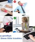 Comparison of posture issues with and without Go To Ergonomic Acrylic Keyboard Stand With Rubber Strip for comfy typing support
