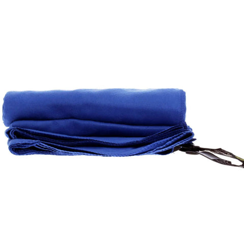 Rolled Go To Quick Dry Microfiber Towel For Travel Camping And Sports With Snap Loop Hang Super Absorbent Performance Cobalt Large 30 By 50 Inches