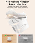 Six Pack Magnetic Cable Clips with smooth adhesive showing non-marking acrylic backing.
