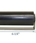 Front view of Six Inch Sliding Gate Guide Roller With Hard Rubber Wheel And Removable Axle Bolts, Built To Last Heavy Duty Gate Hardware Pair For Smooth Quiet Operation And Easy Installation, Ideal Replacement Part
