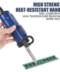 Hand using Portable Tin Solder Desoldering Vacuum Pump With 3 Suction Nozzles One Hand Operation Pro Grade Large Capacity