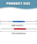 Precision Double Pointed Scriber Tool Two Piece Set, Heavy Duty Stainless Steel Layout Marker, 9.25 Inch and 8.86 Inch sizes.