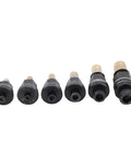 Six Piece Hand Rivet Nut Mandrel Set All-in-One For Quick Pro Grade Riveting On Sheet Metal And Pipe, Carbon Steel, six sizes shown