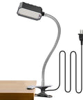 Beastly Bright Clamp Lamp With 2000 Lumens, 20W LED Sewing Machine Work Light, Heavy Duty Metal Clamp Base on wooden desk