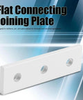 Heavy Duty 10 Pack Flat Joining Plates For T Slot Aluminum Extrusion Profiles Mending Repair Brackets, three holes visible