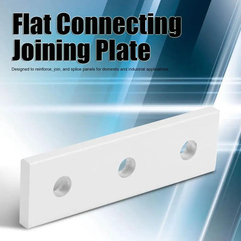 Heavy Duty 10 Pack Flat Joining Plates For T Slot Aluminum Extrusion Profiles Mending Repair Brackets, three holes visible