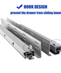 Six Pairs 21 Inch Undermount Soft Close Drawer Slides Kit, Heavy Duty 85LB Load, Quiet Glide For Half And Five-Eighth Inch Drawer Boxes, 2-Way Adjustable, Easy Install hook design