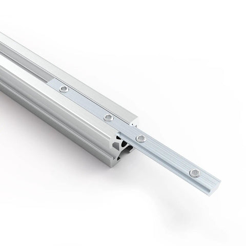 Beefy M5 Straight Line Connectors Kit For 20 Series Aluminum Extrusion Profiles with carbon steel nickel-plated bracket shown.