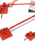 Heavy Duty Manual Rebar Bender Tool For Construction Site And Home Use, showing extended handle and stable base.