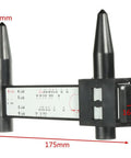 Two Piece Sprocket Bolt Gauge Set For Nailing Exact Dimensions Precision Gear Tooth Checker displaying measuring markings.