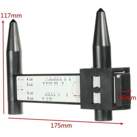 Two Piece Sprocket Bolt Gauge Set For Nailing Exact Dimensions Precision Gear Tooth Checker displaying measuring markings.