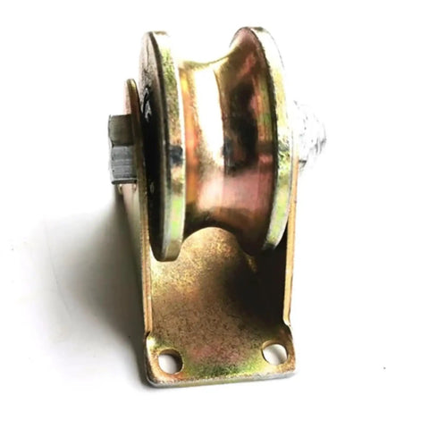 Heavy Duty V Groove Caster Wheel Three Inch Steel Pulley Built Like A Tank For Sliding Doors And Industrial Carts Featuring A Rock Solid Five Hundred Kg Load Rating And Top Shelf Smooth Operator Glide On Tracks with metallic finish.