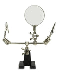 Adjustable Soldering Helping Hand With Pro Grade Magnifying Glass Third Hand Solder Aid Wire Station Stand With Dual Alligator Clips And Heavy Base Beading And Jewelry Making Tools Solder Holder For Precision Work