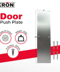 Heavy Duty 4 X 16 Inch Door Push Plate In Oil Rubbed Bronze Including Commercial Screws For Wood Or Metal Doors with screws