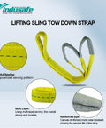 2 Pack 2 Inch By 3 Foot Lift Slings Made From 2 Ply Polyester Rigging Straps Flat Eye To Eye Web Slings With 6200 Lb Working Load