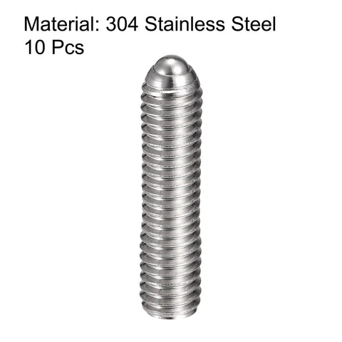 Badass Heavy Duty M6 X 25Mm Ball Point Set Screws With Spring Hex Socket Plunger In Rock Solid 304 Stainless Steel Metric Fastener showing one screw.