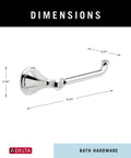 Polished Chrome Single Post Toilet Paper Holder Wall Mount Bathroom Accessory Durable Zinc Construction Resists Corrosion Tarnish Easy Install