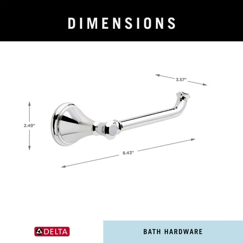 Polished Chrome Single Post Toilet Paper Holder Wall Mount Bathroom Accessory Durable Zinc Construction Resists Corrosion Tarnish Easy Install
